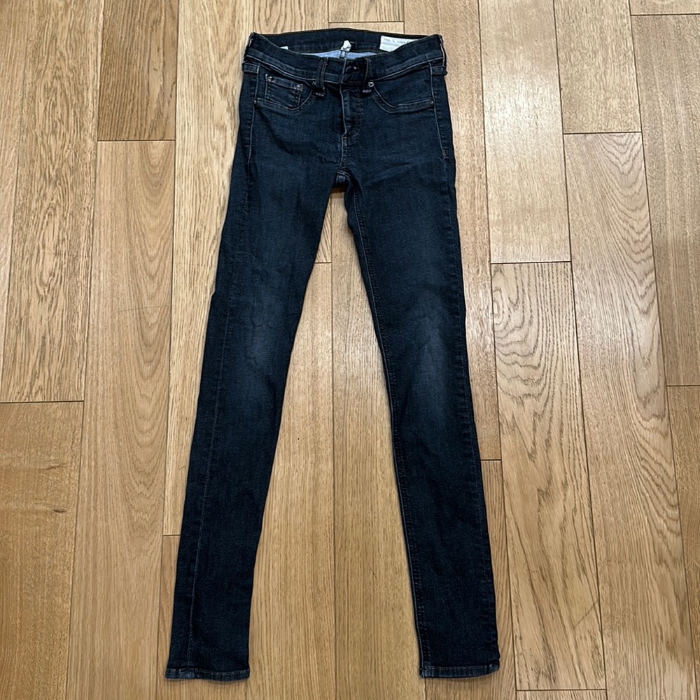 Rag & Bone Skinny Jeans - sis 25, black